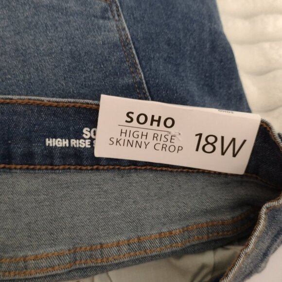 Nicole Miller New York SOHO High Rise Skinny Crop Jeans 18W NWT - Picture 4 of 9